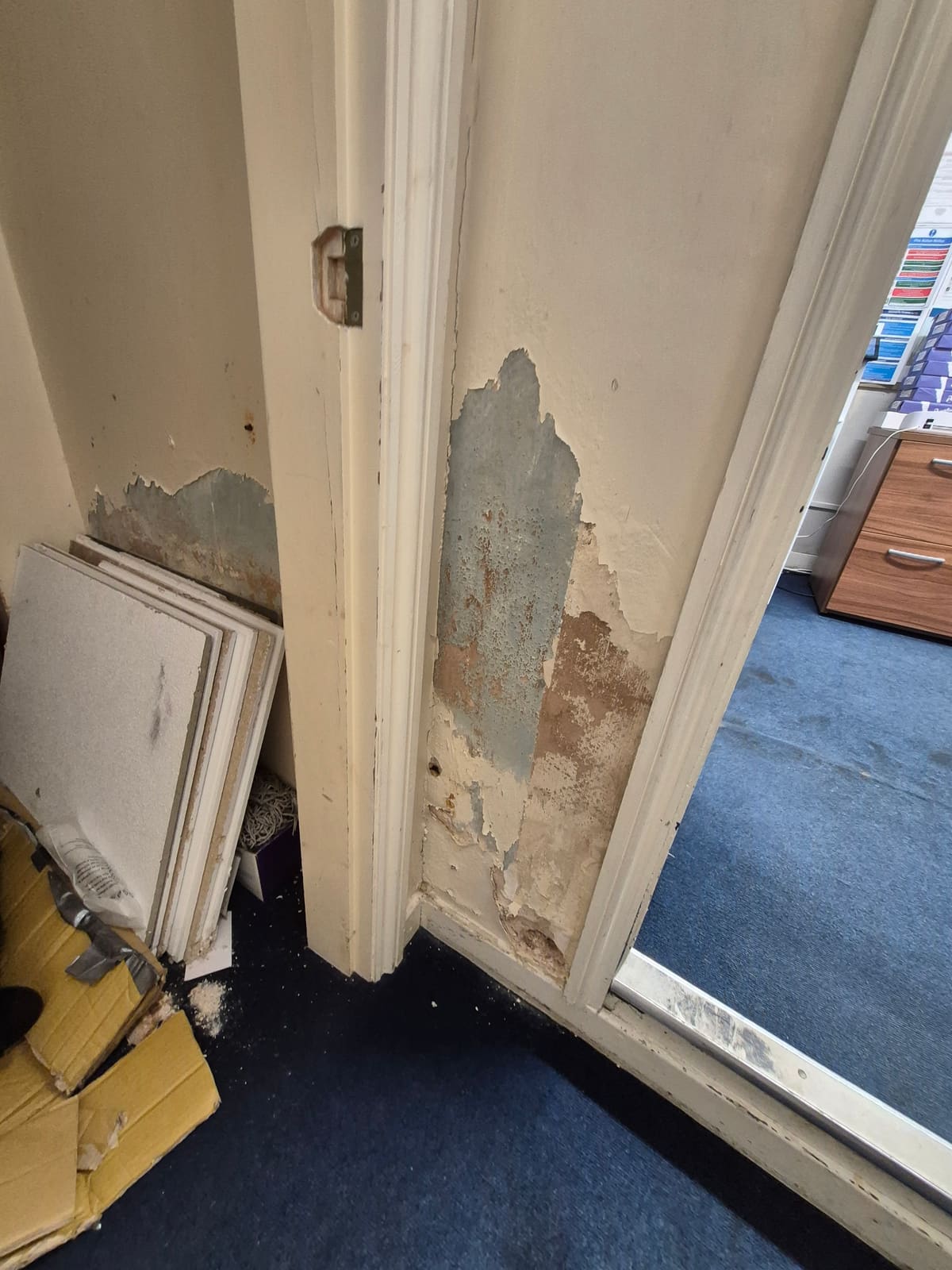 Architrave & skirting — before damp remedial works